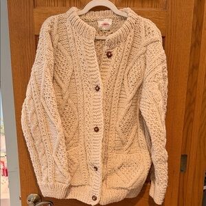 Women's Cream Cable Knit Sweater